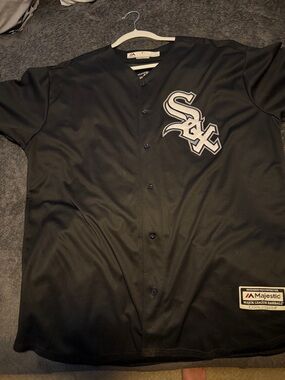 Majestic Chicago White Sox Black Jersey with White Logo authentic Michael Jordan
